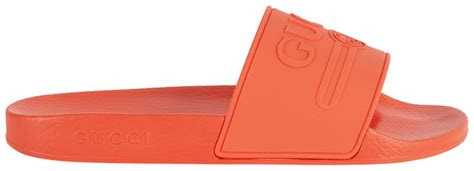 orange gucci slides men's|Gucci slide orange goat.